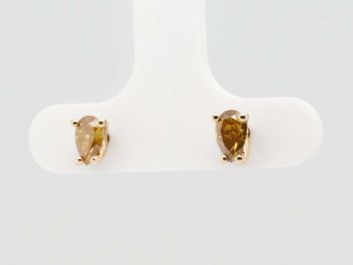 Aukso auskarai su briliantais (0,67ct) - nuotraukos Nr. 4