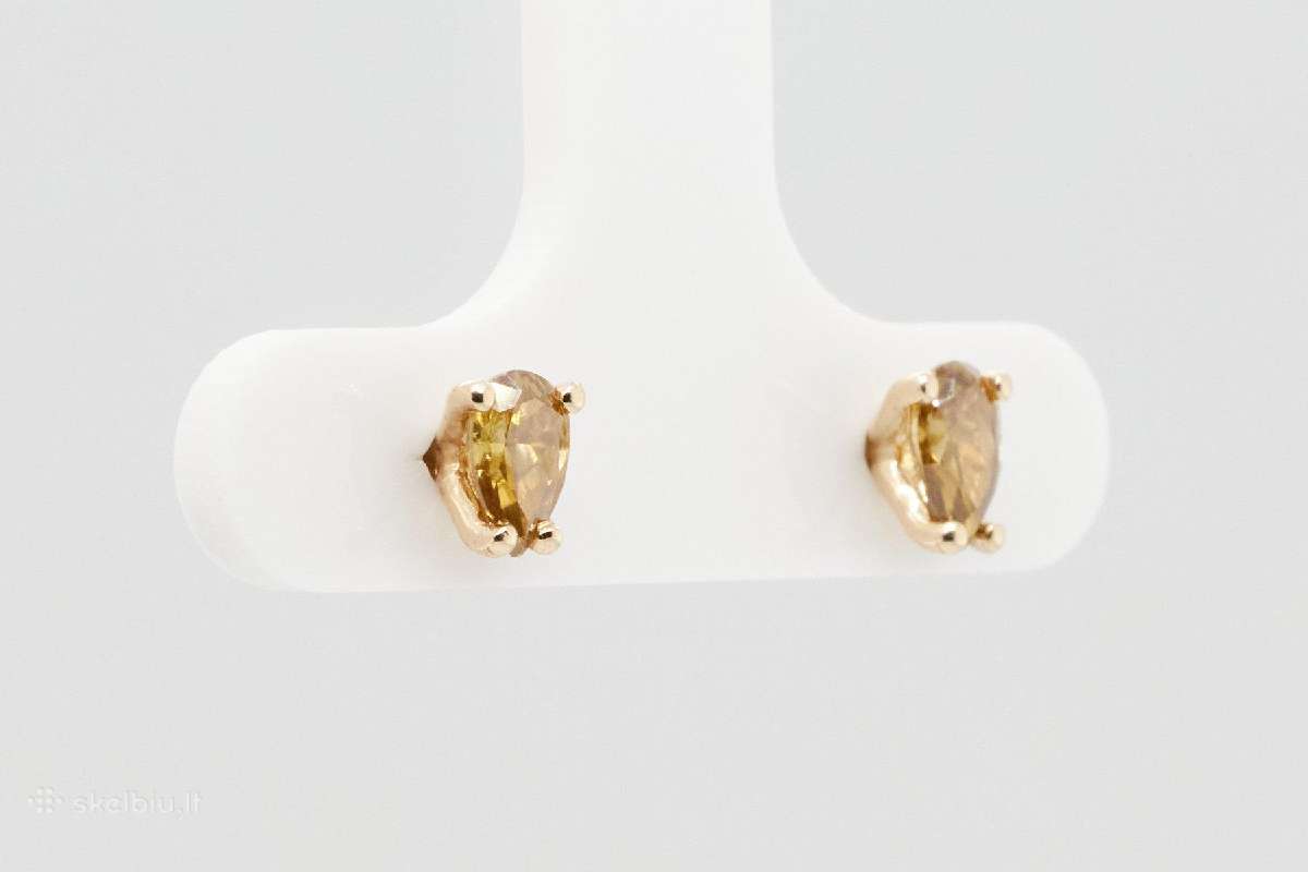 Aukso auskarai su briliantais (0,67ct)