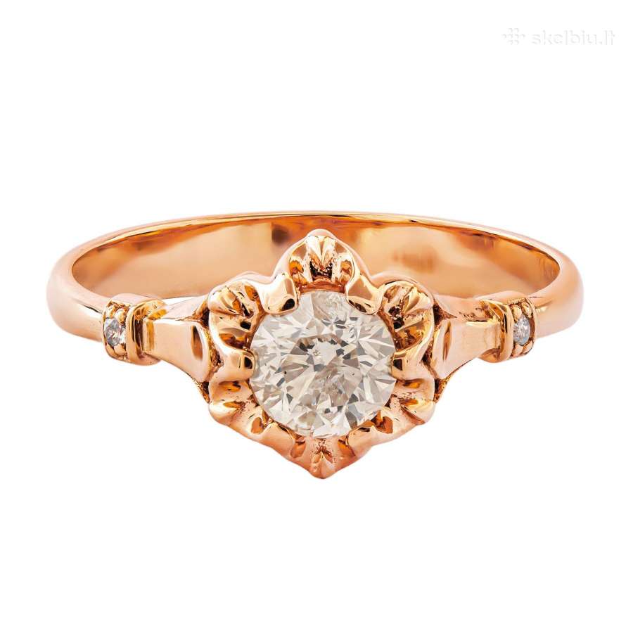 Sužadetuvių žiedas su briliantu (0,63ct)