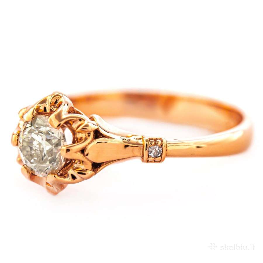 Sužadetuvių žiedas su briliantu (0,63ct) - nuotraukos Nr. 4