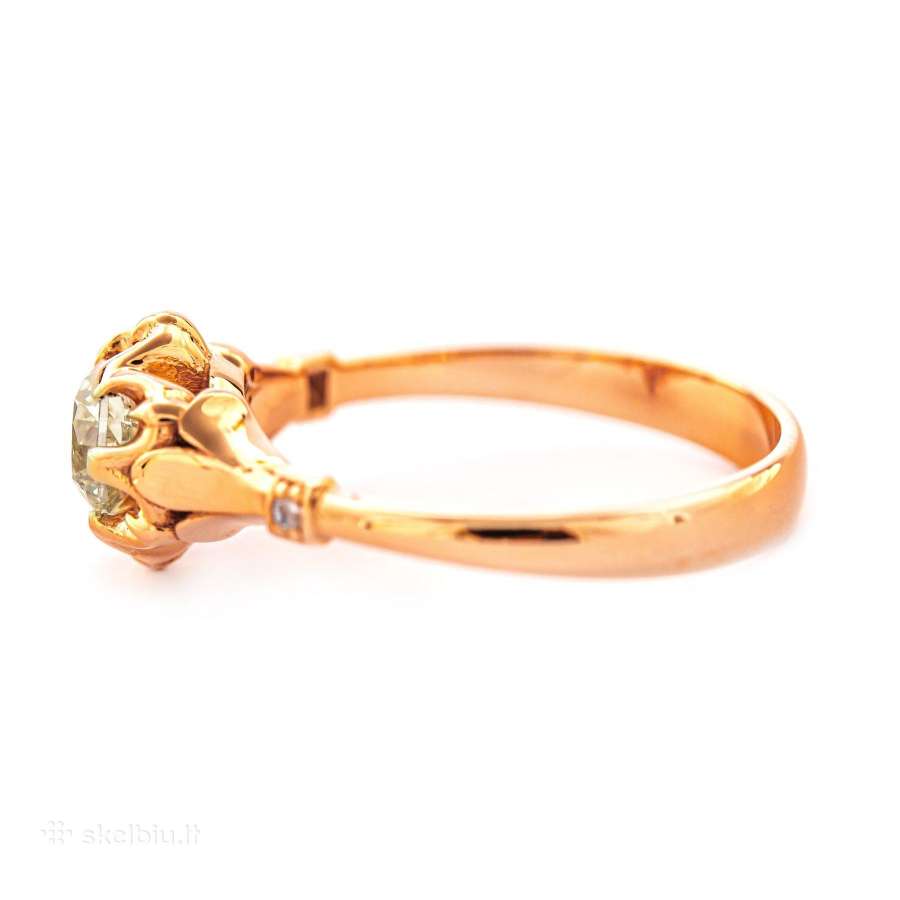 Sužadetuvių žiedas su briliantu (0,63ct) - nuotraukos Nr. 5