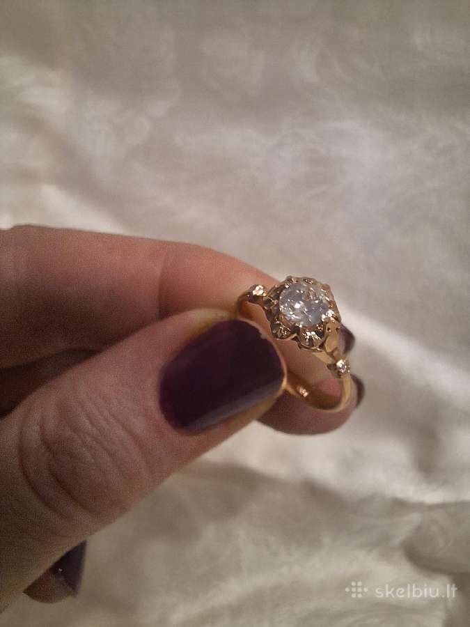 Sužadetuvių žiedas su briliantu (0,63ct) - nuotraukos Nr. 6