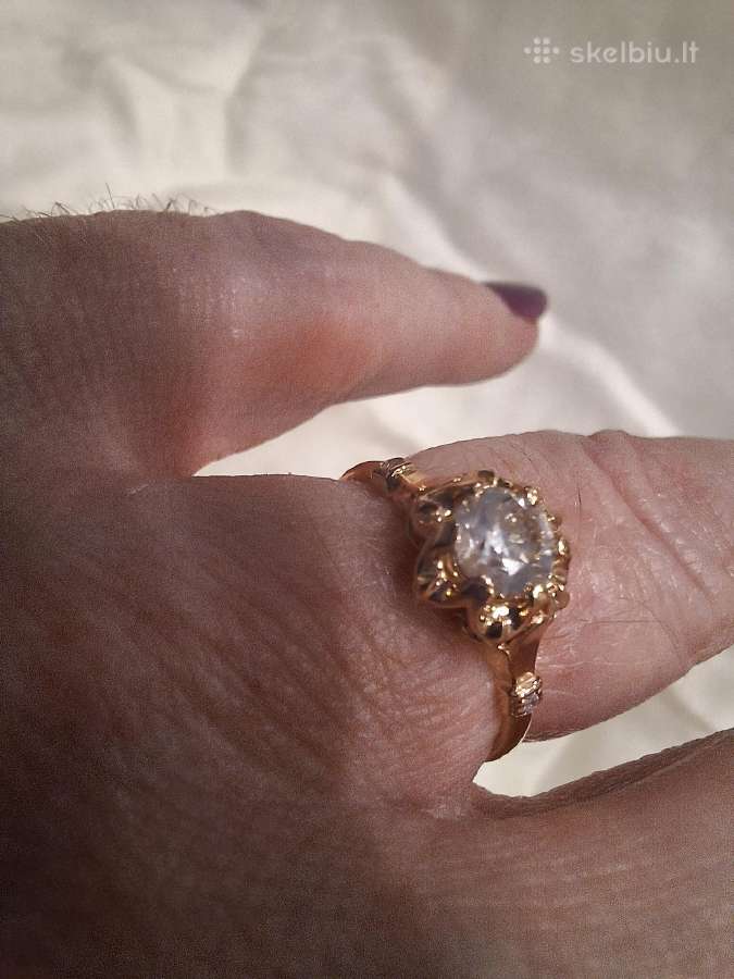 Sužadetuvių žiedas su briliantu (0,63ct) - nuotraukos Nr. 7