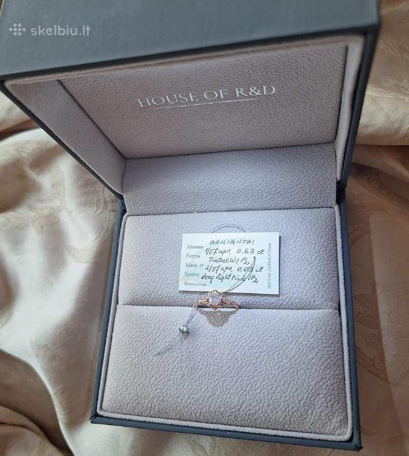 Sužadetuvių žiedas su briliantu (0,63ct) - nuotraukos Nr. 9
