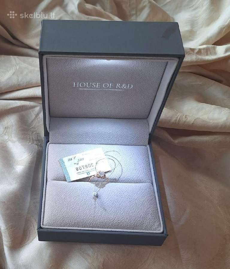Sužadetuvių žiedas su briliantu (0,63ct) - nuotraukos Nr. 12