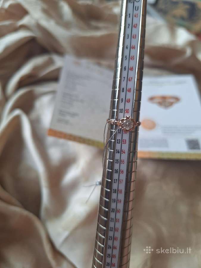Sužadetuvių žiedas su briliantu (0,63ct) - nuotraukos Nr. 14