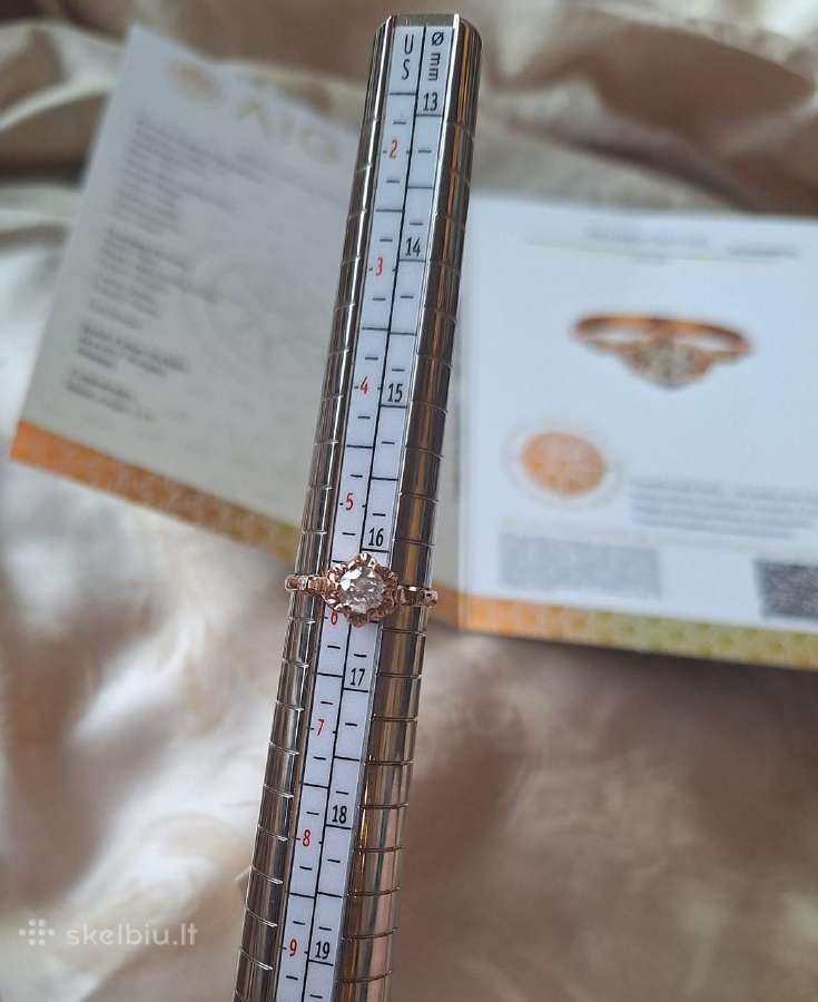 Sužadetuvių žiedas su briliantu (0,63ct) - nuotraukos Nr. 15