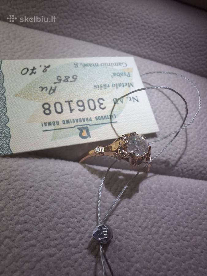 Sužadetuvių žiedas su briliantu (0,63ct) - nuotraukos Nr. 16
