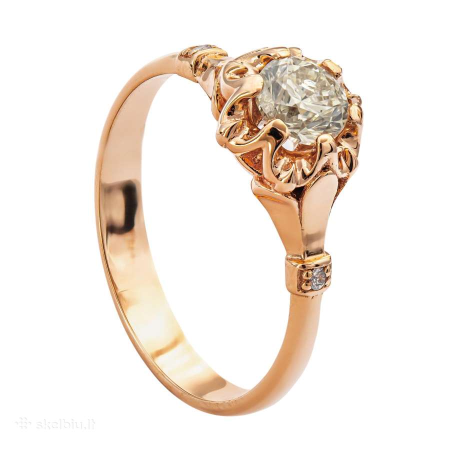 Sužadetuvių žiedas su briliantu (0,63ct) - nuotraukos Nr. 17