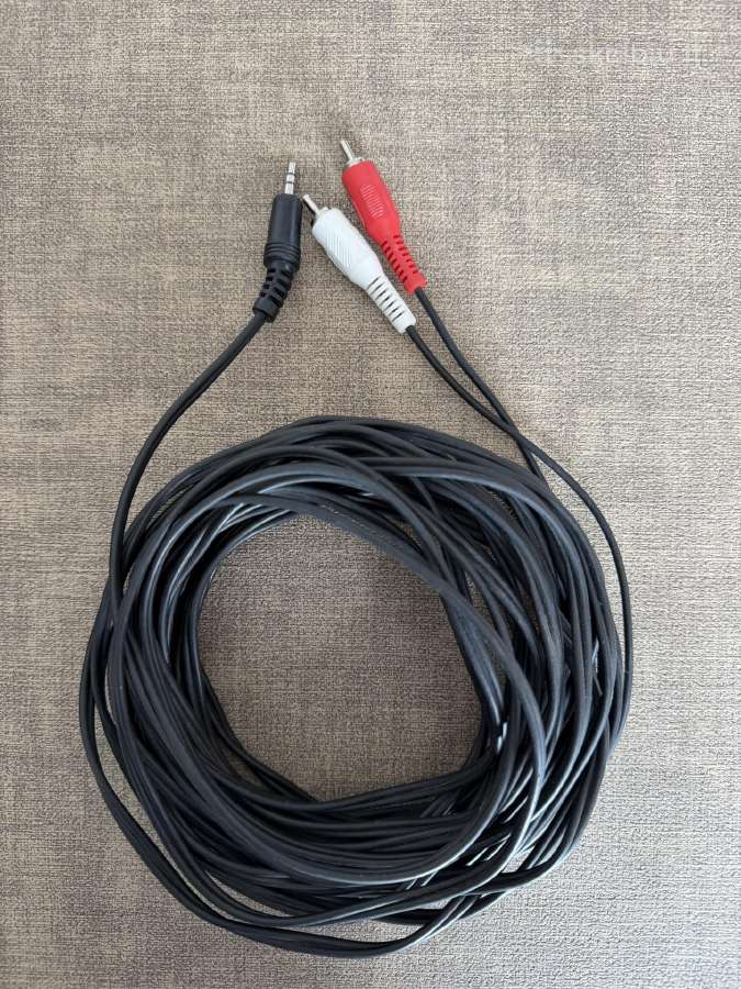 Audio kabelis 2xrca - 3,5mm minijack 10 m - nuotraukos Nr. 3