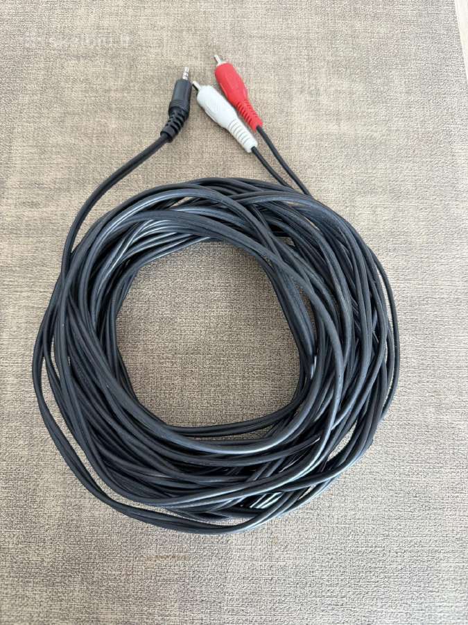 Audio kabelis 2xrca - 3,5mm minijack 10 m - nuotraukos Nr. 2
