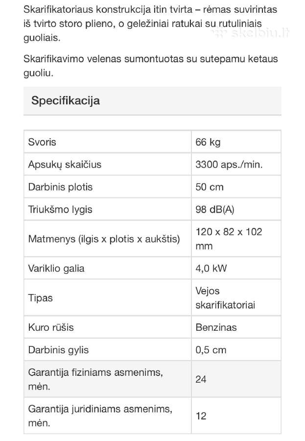 Skarifikatorius Husqvarna s500 pro - nuotraukos Nr. 7