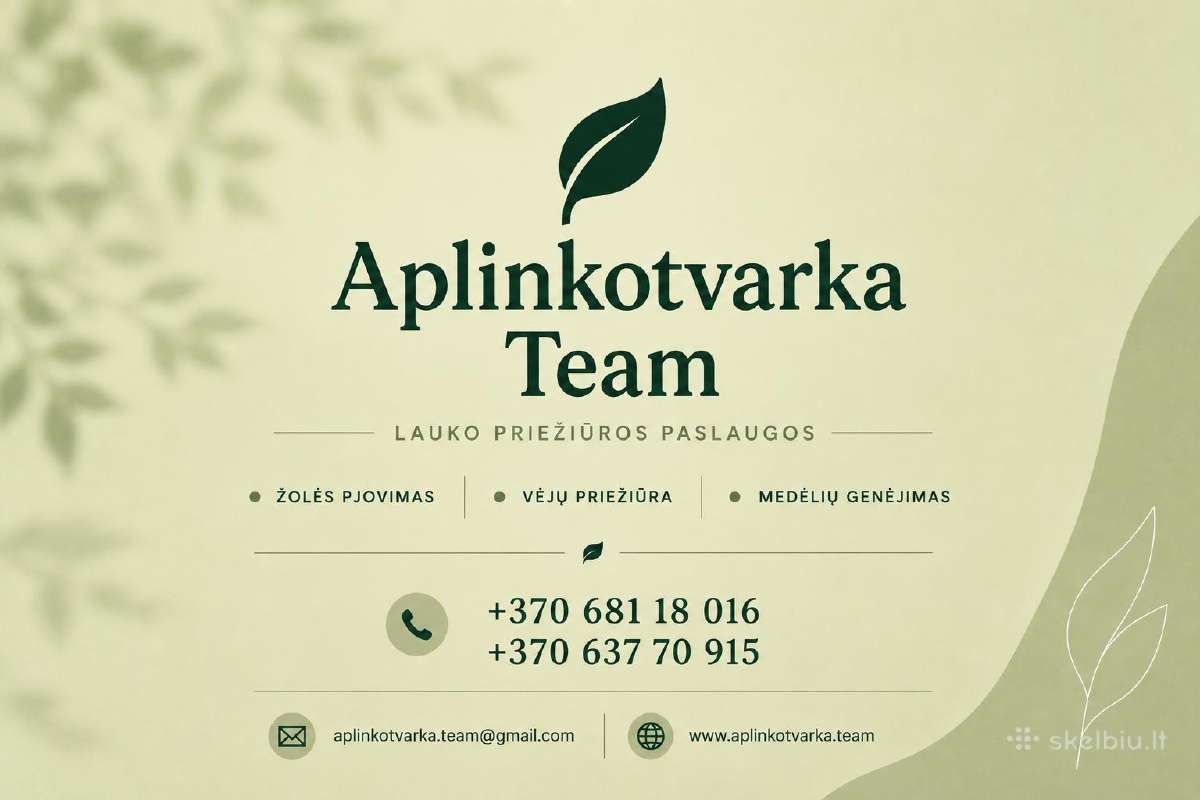 Aplinkos tvarkymo paslaugos Klaipėdoje ir aplink!