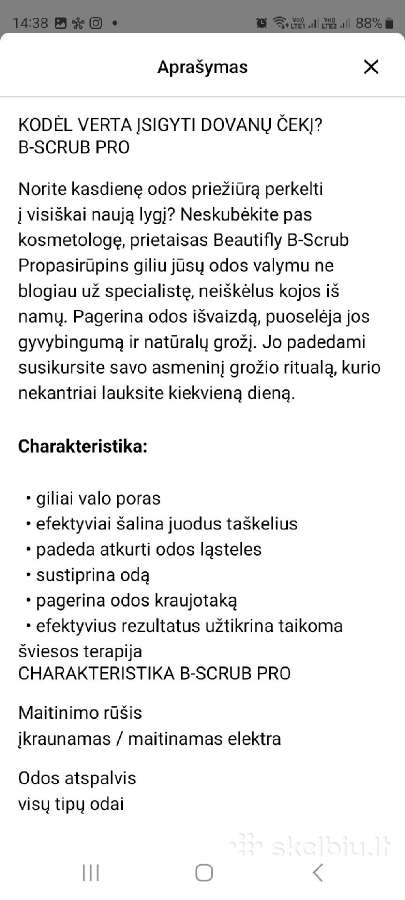 Veido valymo mentelė ultragarsinė - nuotraukos Nr. 2