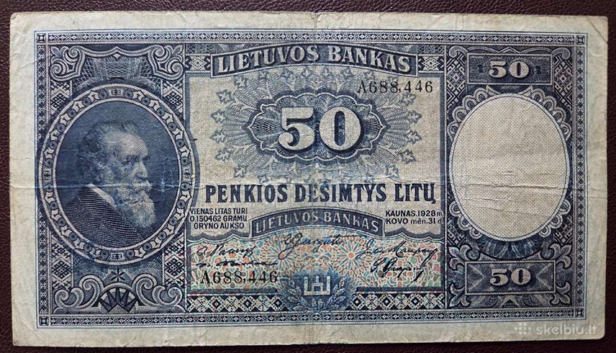 50 Litų 1928 m. A serija