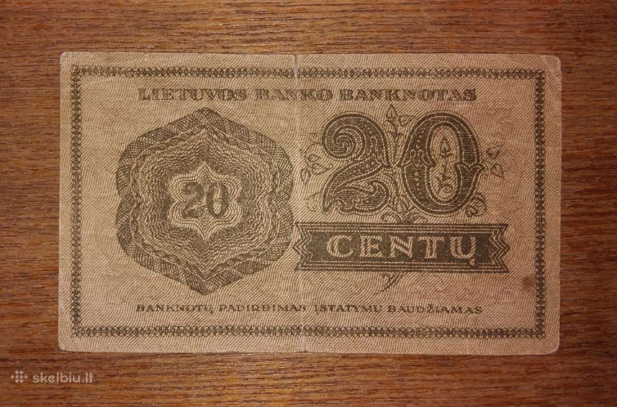 Lietuvos 20 centu banknotas - nuotraukos Nr. 2
