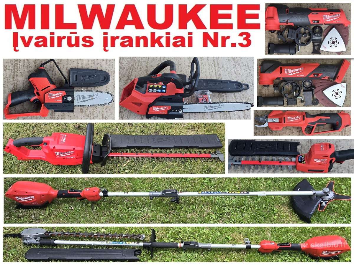 Milwaukee įvairūs įrankiai 13 modelių