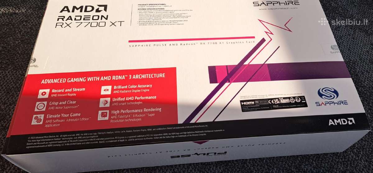 Vaizdo plokščių dėžutės rx7700xt rx7600xt rx6800 - nuotraukos Nr. 11
