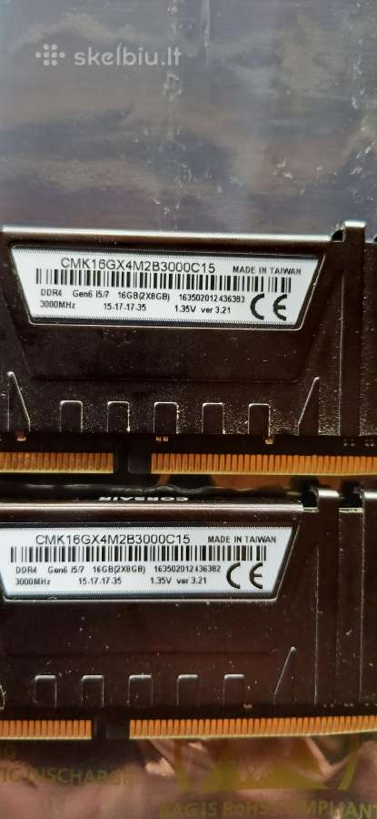 Ddr4 16gb/8gb x 2 3000mhz - nuotraukos Nr. 2