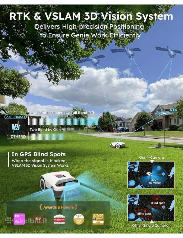 Vejos robotas Anthbot Genie 1000 (2000 m²)