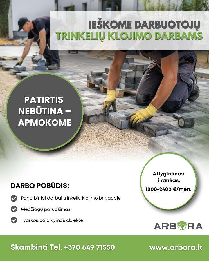 Trinkelių klojimo meistrai bei pagalbiniai