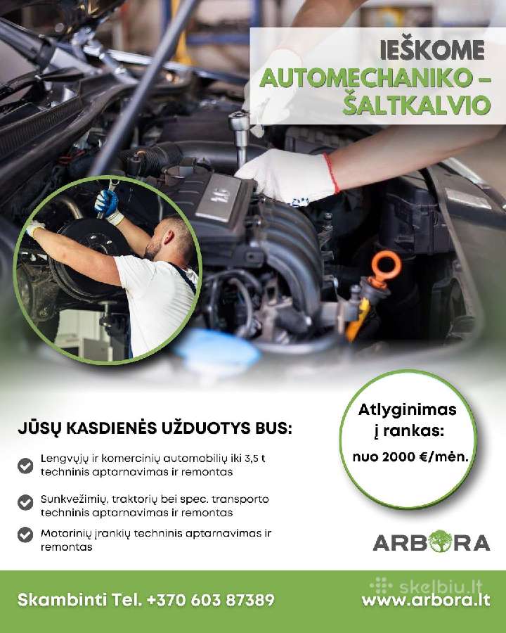 Automechanikas - šaltkalvis (automobilių remontas)