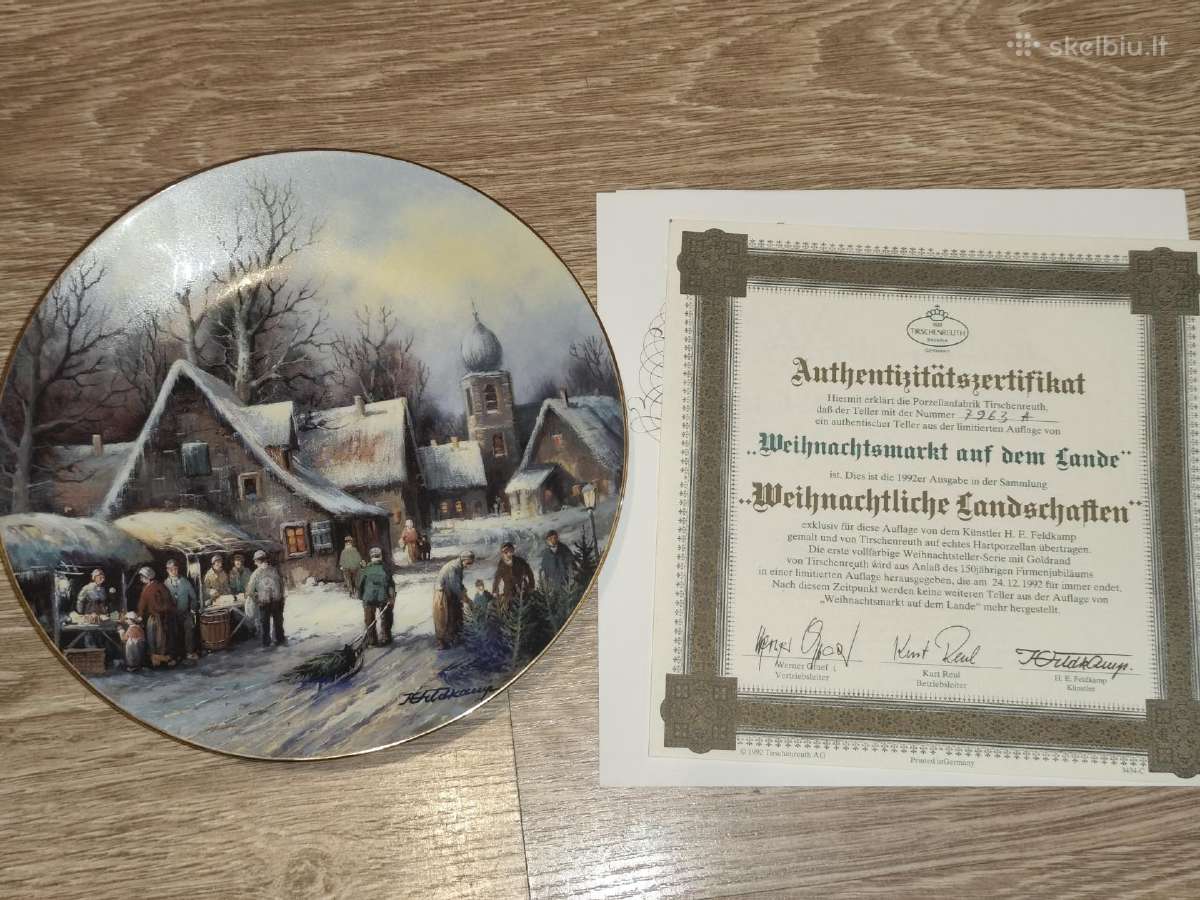 Dekoratyvinė lėkštė 20,5 cm su sertifikatu
