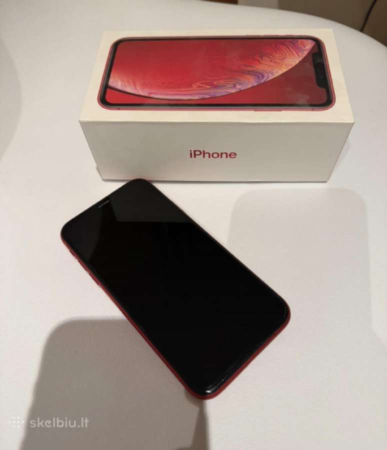 iPhone Xr Red 64gb su originalia dėžute
