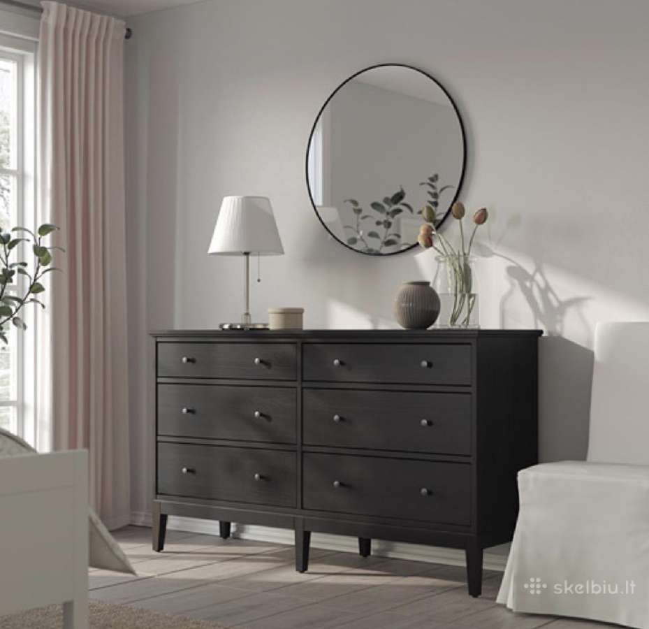 Ikea Idanas komoda ir Hemnes naktiniai staliukai