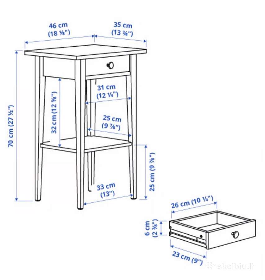 Ikea Hemnes naktiniai staliukai - nuotraukos Nr. 2