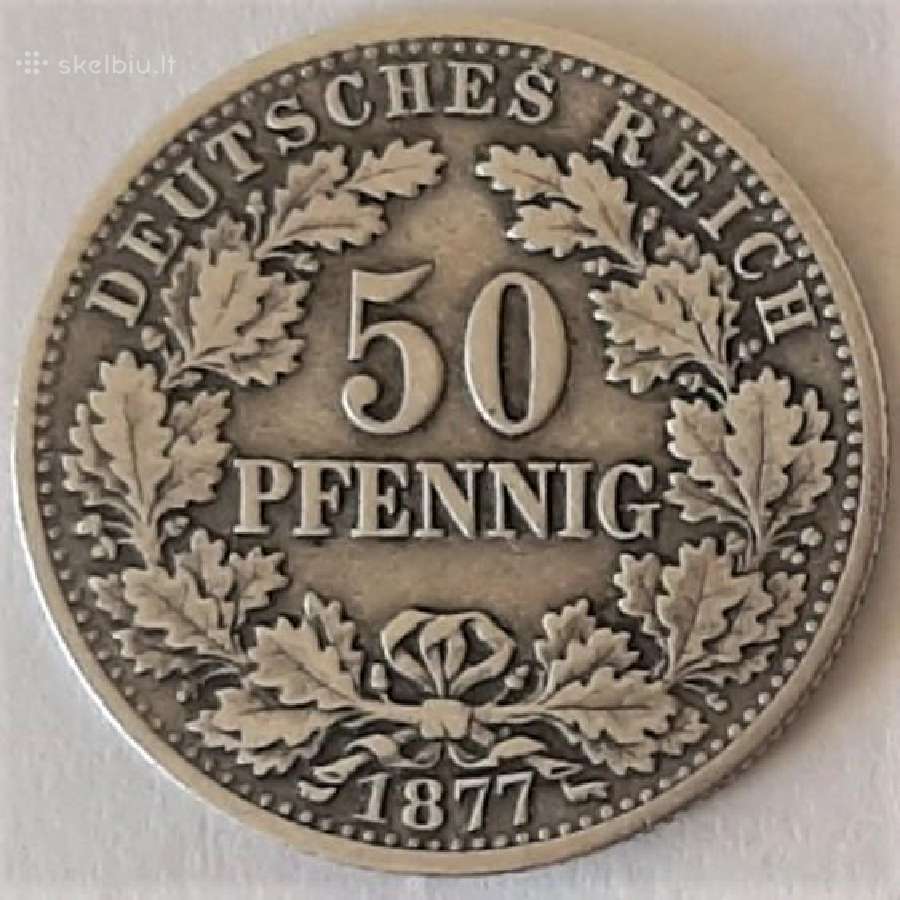 1877 Vokietija 50 pfenigių