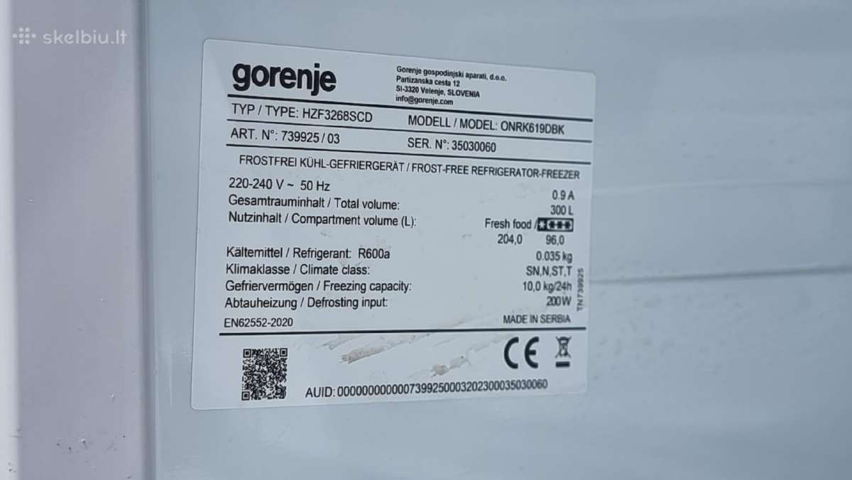Retro Gorenje Onrk619dbk, aukštis 194 + garantija - nuotraukos Nr. 11
