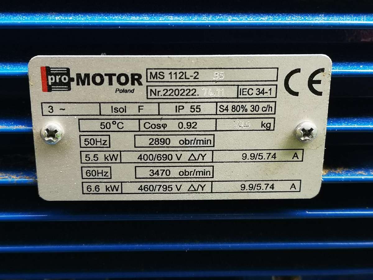 3f Variklis, 5.5kw, 2890 a/min - nuotraukos Nr. 8