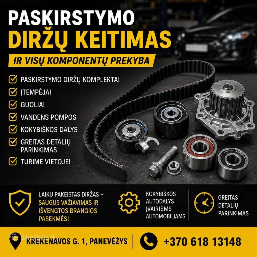 Paskirstymo diržo keitimas Panevėžyje