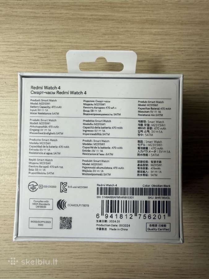 Laikrodis Xiaomi Redmi watch 4 - nuotraukos Nr. 3