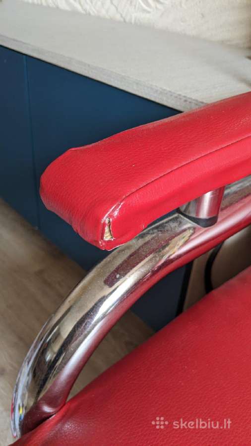 Ergonomiškas raudonas krėslas - fotelis, 2 vnt. - nuotraukos Nr. 3