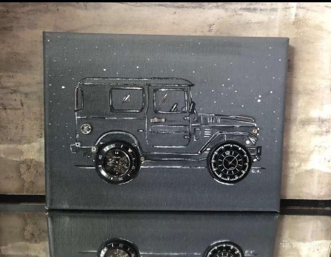 Mercedes-benz paveikslas , rankų darbo su laikrodž