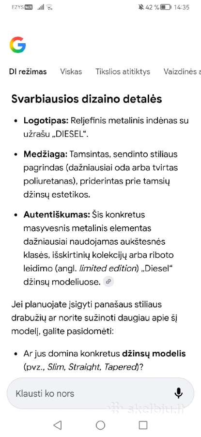 Vintažiniai diesel originalūs - nuotraukos Nr. 9