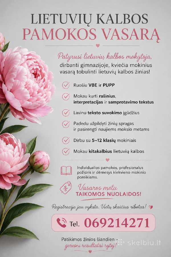 Lietuvių kalbos mokytoja korepetitorė