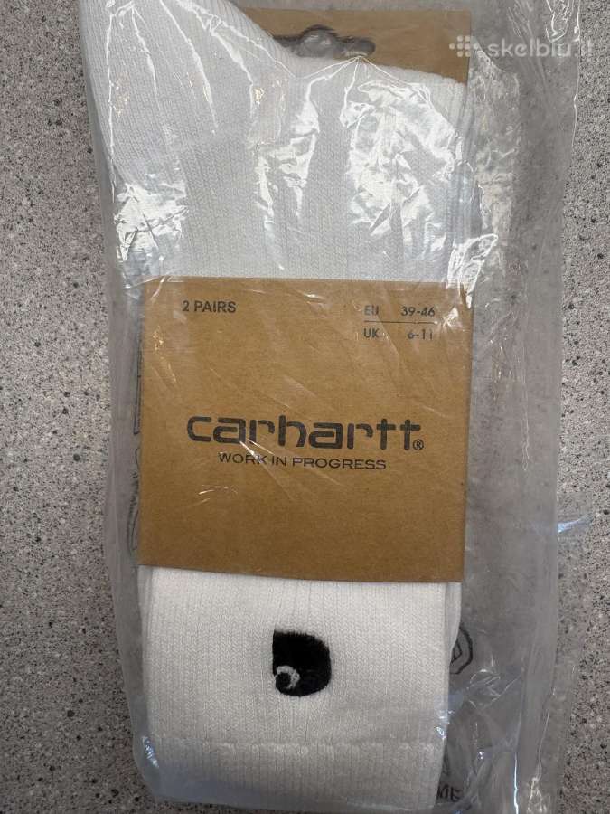 Carhartt Wip baltos kojinės 2 poros - nuotraukos Nr. 2