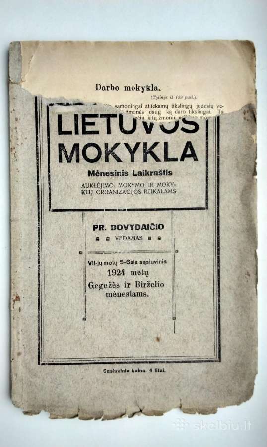 Lietuvos mokykla. 1924 m.