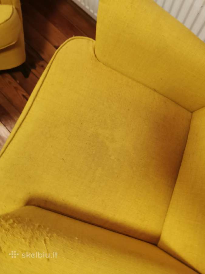Du Ikea Strandmon geltoni foteliai - nuotraukos Nr. 4