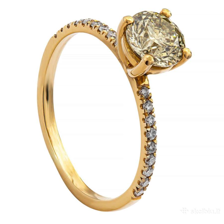 Sužadėtuvių žiedas su deimantu (1,17ct) - nuotraukos Nr. 3