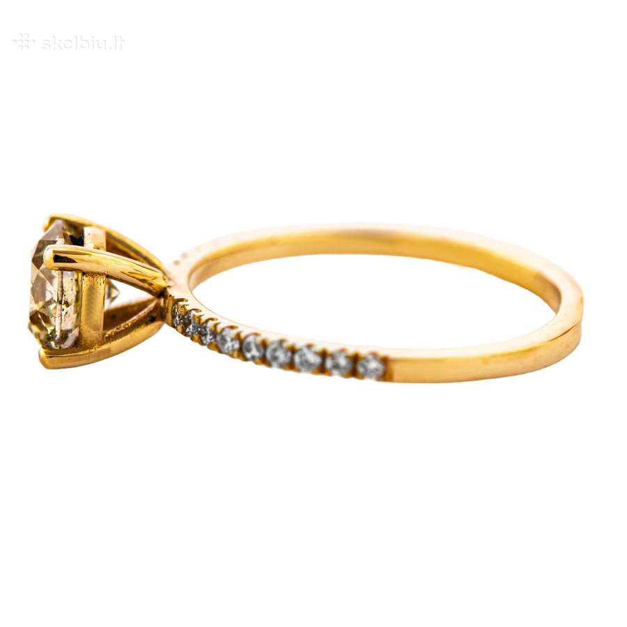 Sužadėtuvių žiedas su deimantu (1,17ct) - nuotraukos Nr. 4