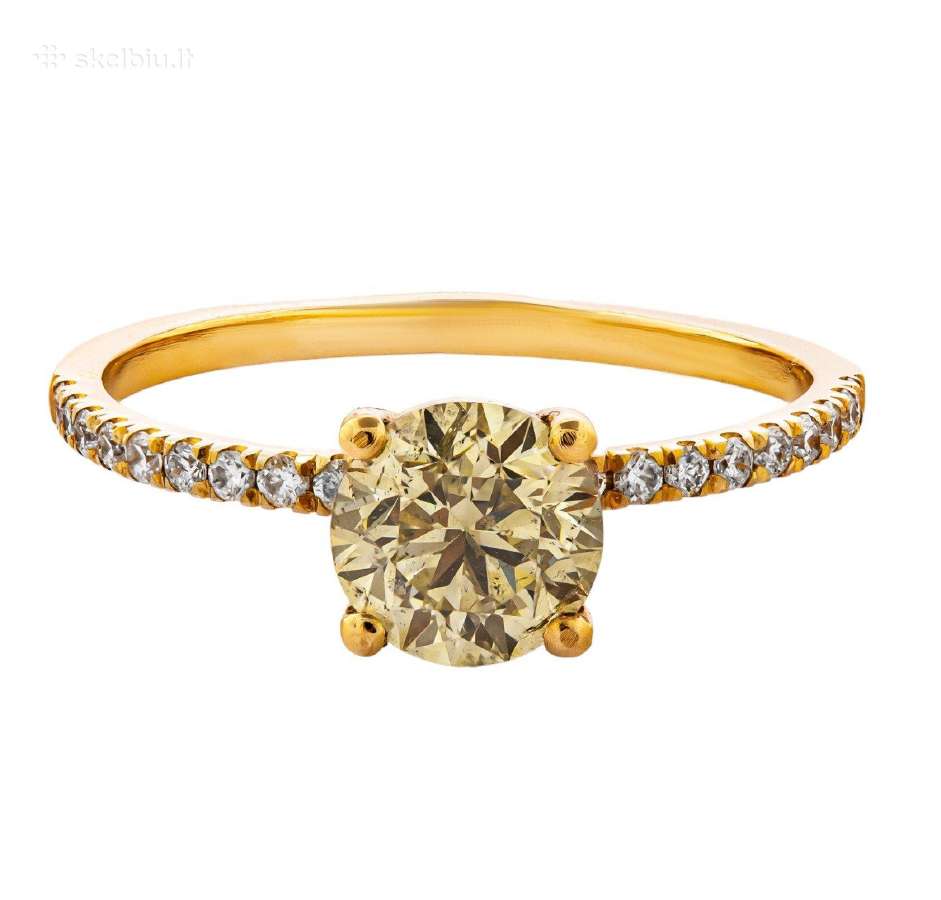 Sužadėtuvių žiedas su deimantu (1,17ct) - nuotraukos Nr. 6