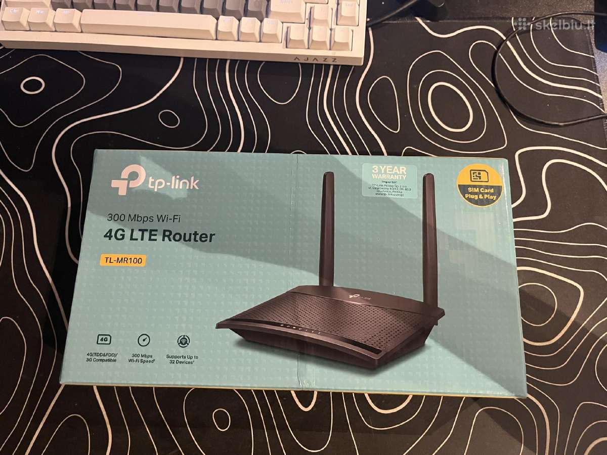 Nauji Tp-link Tl-mr100 4G Lte maršrutizatoriai