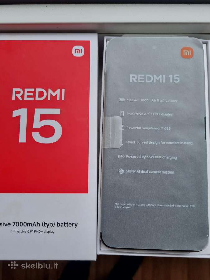 Xiaomi redmi 15 naujas