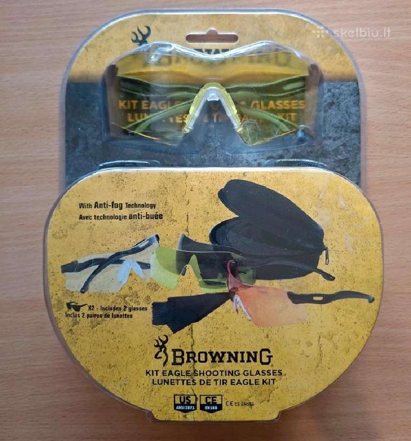 Nauji Browning Eagle Kit šaudymo/airsoft akiniai