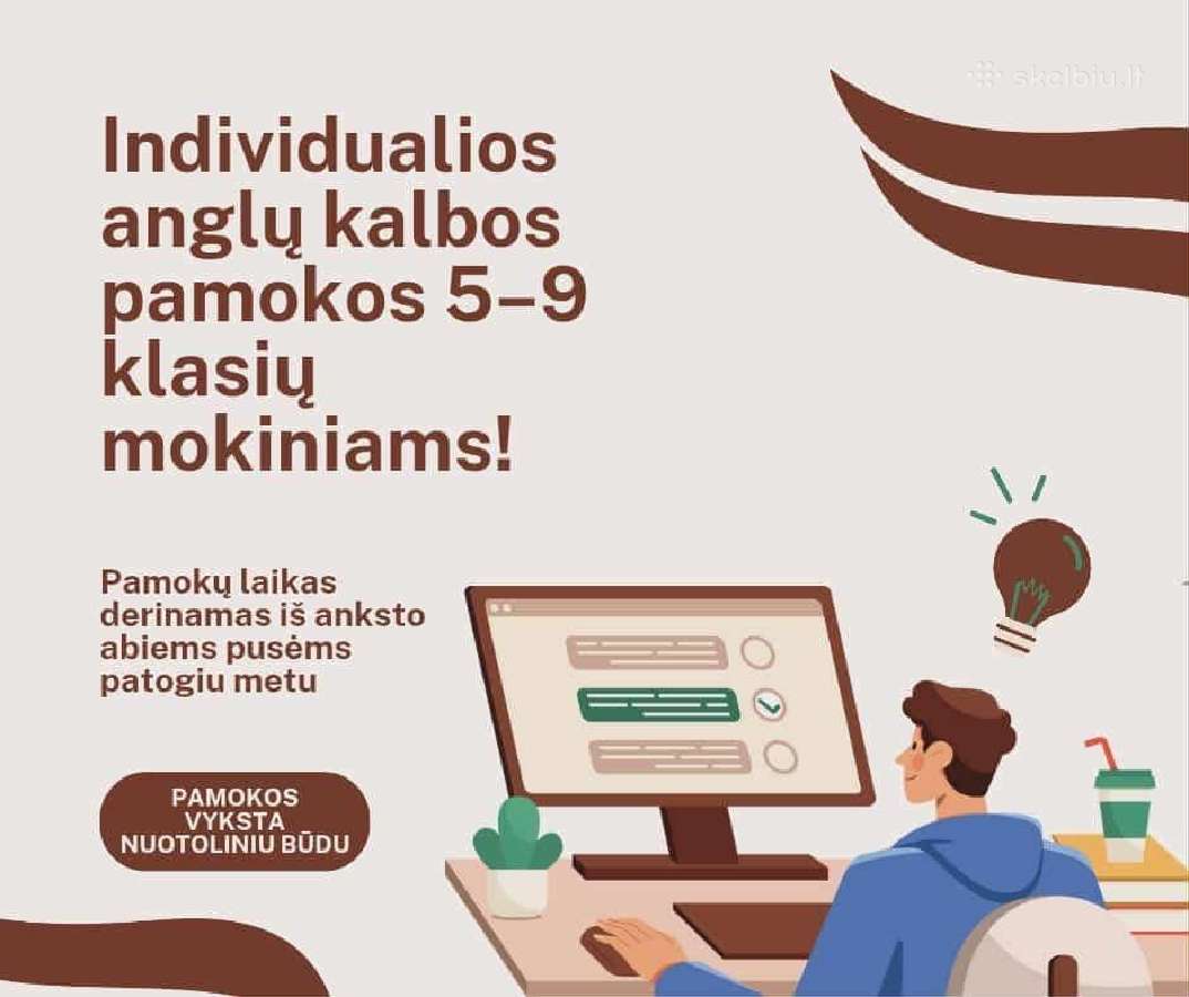 Individualios anglų kalbos pamokos 5-9 klasių moki