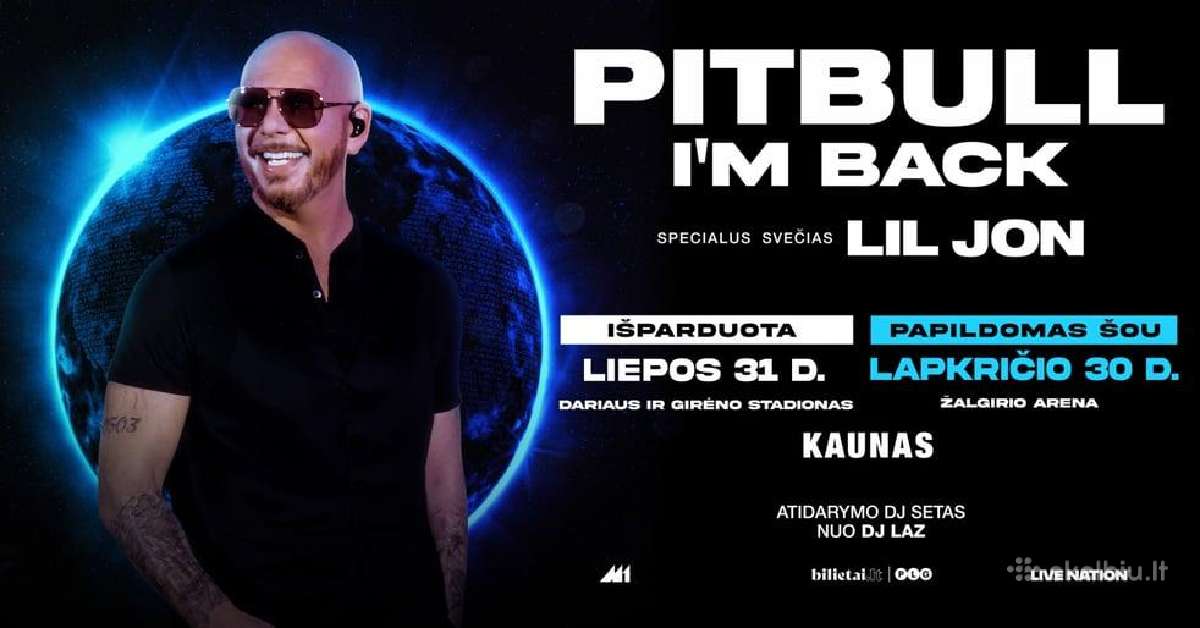 Pitbull Koncerto Bilietas Fanų Zonoje